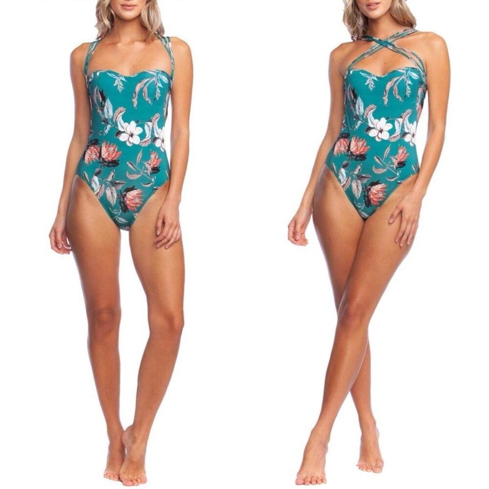BCBG Max Azria Desert Flower One-Piece Swimsuit
